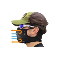 Laylax Large - X-Large AeroFlex Face Guard (Color: Black)