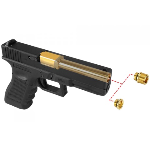 Laylax 2 Way Fixed Non-Recoiling Outer Barrel for Umarex Glock 17 Gen 4 (Color: Black)