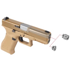 Laylax 2 Way Fixed Non-Recoiling Outer Barrel for Umarex Glock 19X Gen 5 (Color: Black)