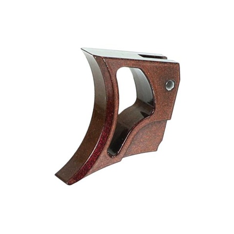 Laylax Zanshin Omega Round Trigger for Hi-Capa Gas Blowback Airsoft Pistols (Color: Kurenai Red)