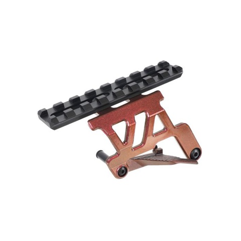 Laylax Aluminum Zanshin Scope Mount Base for Tokyo Marui Hi-Capa 5.1 & 4.3 Series GBB Pistols (Color: Kurenai Red)