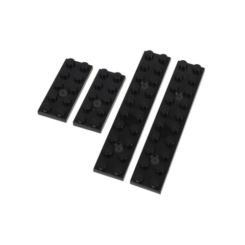 Laylax Block M-LOK Rail Cover Set (Color: Black)