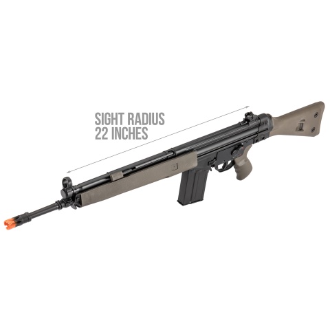 LCT LC-3A3 Full Size AEG Airsoft Rifle with Wide Handguard (Color: Black & OD Green)