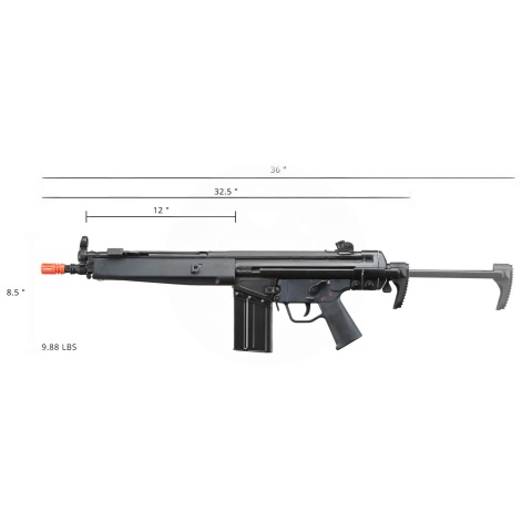 LCT Airsoft LC-3K AEG Rifle with Retractable Stock (EBB)