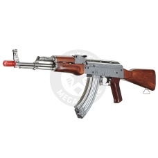 LCT AKM Stamped Steel Airsoft AEG Rifle w/ Full Stock (Color: Silver & Wood)
