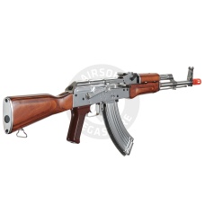 LCT AKM Stamped Steel Airsoft AEG Rifle w/ Full Stock (Color: Silver & Wood)