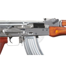 LCT AKM Stamped Steel Airsoft AEG Rifle w/ Full Stock (Color: Silver & Wood)