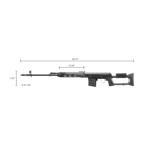 LCT SVD Dragunov Electric Airsoft Sniper Rifle (Color: Black)