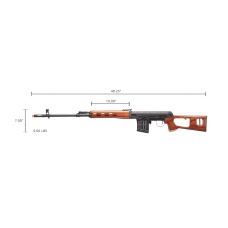 LCT SVD Dragunov Electric Airsoft Sniper Rifle w/ Real Wood Furniture (Color: Wood)