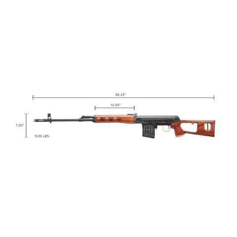 LCT SVD Dragunov Electric Airsoft Sniper Rifle w/ Real Wood Furniture (Color: Wood)