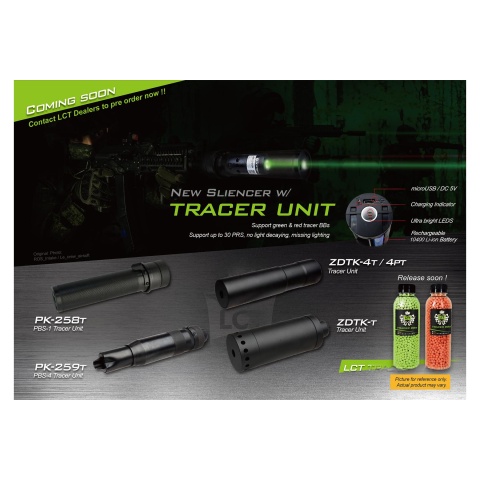 LCT Airsoft Silencer with Tracer Unit (14mm CCW)