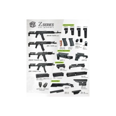 LCT Z-Series PT-1 AK Classic Foldable Buttstock - Black