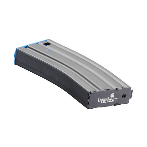 Lancer Tactical Metal Gen 2 120 Round Mid Capacity Airsoft Magazine for M4/M16 (Color: Black & Blue)