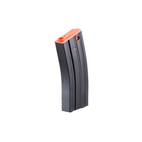 Lancer Tactical Metal Gen 2 120 Round Mid Capacity Airsoft Magazine for M4/M16 (Color: Black & Red)