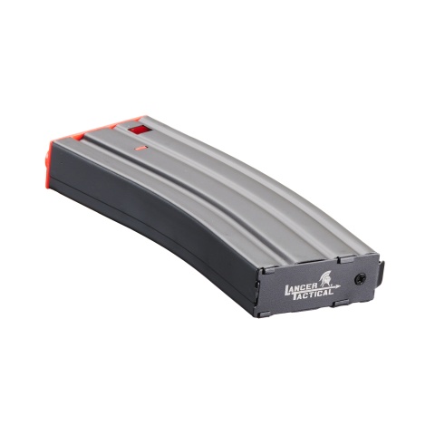 Lancer Tactical Metal Gen 2 120 Round Mid Capacity Airsoft Magazine for M4/M16 (Color: Black & Red)