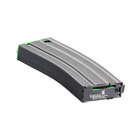 Lancer Tactical Metal Gen 2 300 Round High Capacity Airsoft Magazine for M4/M16 (Color: Black & Green)