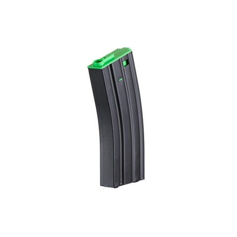 Lancer Tactical Metal Gen 2 120 Round Mid Capacity Airsoft Magazine for M4/M16 (Color: Black & Green)