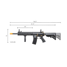 Lancer Tactical Gen 2 M4 Evo Airsoft AEG Rifle (Color: Black & Gold)