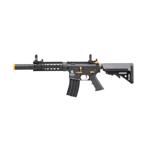 Lancer Tactical Gen 2 M4 SD Carbine Airsoft AEG Rifle with Gold Accents (Color: Black)