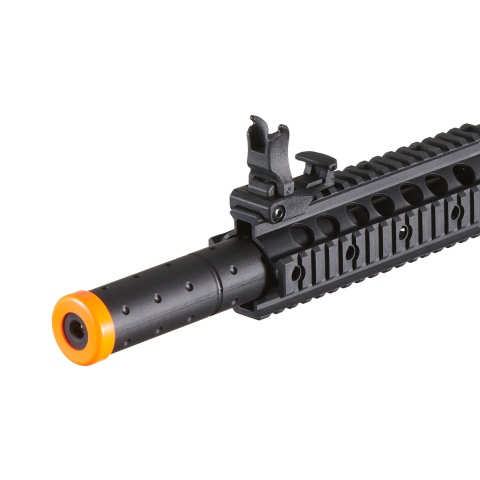 Lancer Tactical Gen 2 M4 SD Carbine Airsoft AEG Rifle with Mock Suppressor (Color: Black / Purple)