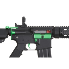 Lancer Tactical Gen 2 M4 SD Carbine Airsoft AEG Rifle with Mock Suppressor (Color: Black / Green)