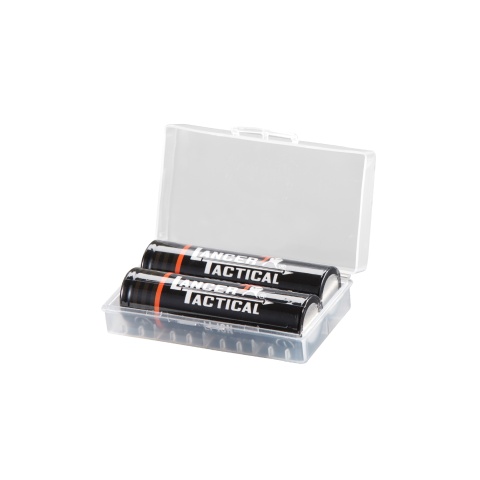 Lancer Tactical 3.7v 18650 Rechargeable Battery for Tactical Flashlights (Pack of 2)
