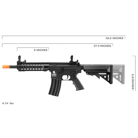 Lancer Tactical LT-24B Gen 2 CQB M4 AEG Rifle - Black (Battery and Charger Included)
