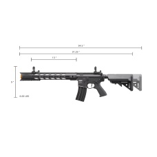 Lancer Tactical Gen 2 ProLine M4 SPR Interceptor Airsoft AEG Rifle (Color: Black)