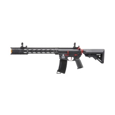 Lancer Tactical Gen 3 M4 SPR Interceptor Airsoft AEG Rifle with Red Accents (Color: Black)