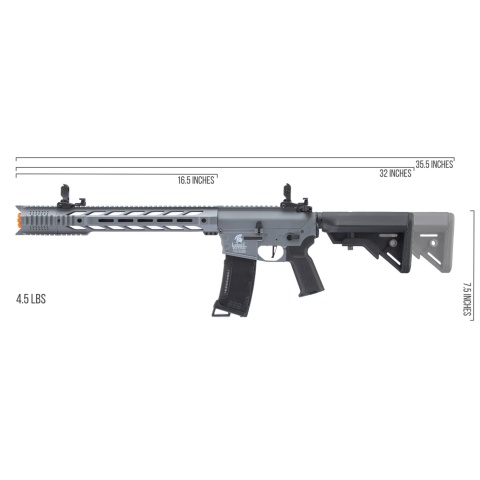 Lancer Tactical Gen 3 Interceptor SPR Airsoft M4 AEG Rifle (Color: Gray)