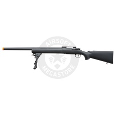 Lancer Tactical High FPS M24 Bolt Action Spring Powered Sniper Rifle w/ Bipod (Color: Black)
