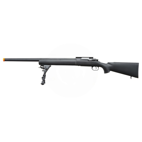 Lancer Tactical High FPS M24 Bolt Action Spring Powered Sniper Rifle w/ Bipod (Color: Black)