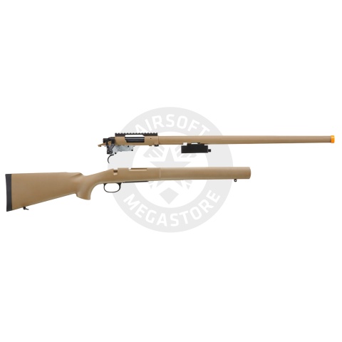 Lancer Tactical M24 High FPS Bolt Action Airsoft Sniper Rifle (Color: Tan)