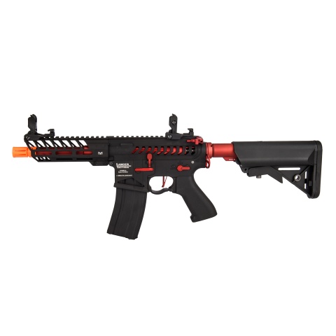 Lancer Tactical Low FPS Enforcer Needletail Skeleton M4 Airsoft Rifle (Color: Black and Red)