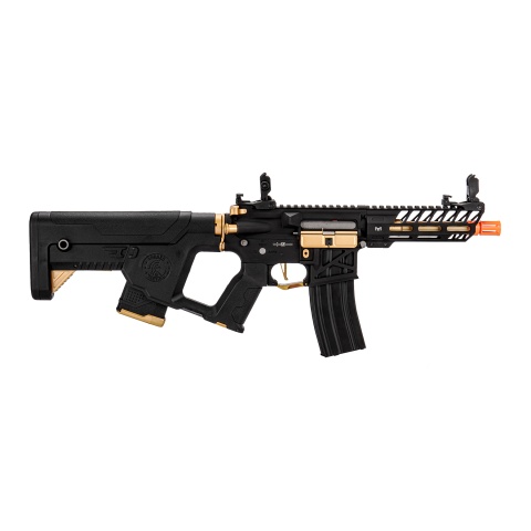Lancer Tactical Enforcer Needletail Skeleton M4 AEG Rifle with Alpha Stock (Color: Black & Gold)