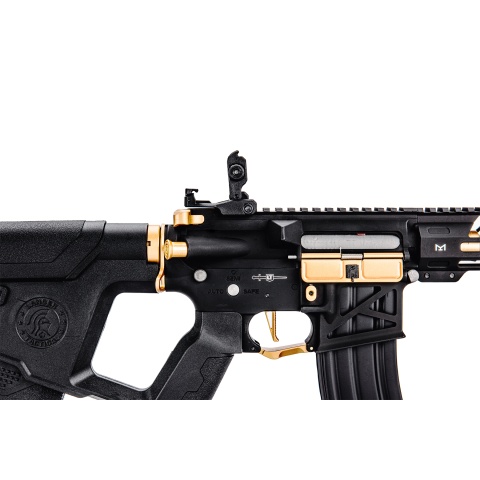 Lancer Tactical Enforcer Needletail Skeleton M4 AEG Rifle with Alpha Stock (Color: Black & Gold)