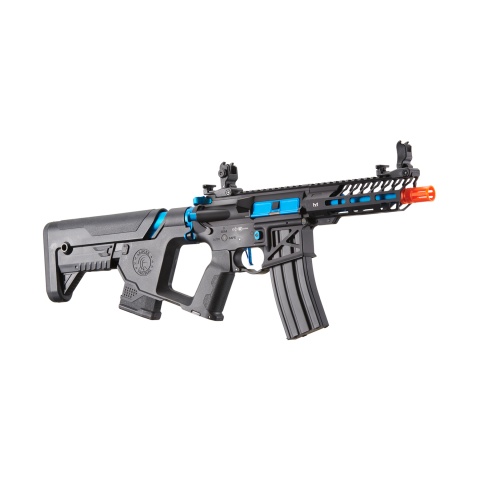 Lancer Tactical Low FPS Enforcer Needletail Skeleton M4 Airsoft Rifle (Color: Black & Navy Blue)