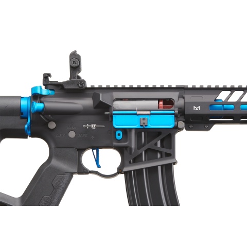 Lancer Tactical Low FPS Enforcer Needletail Skeleton M4 Airsoft Rifle (Color: Black & Navy Blue)