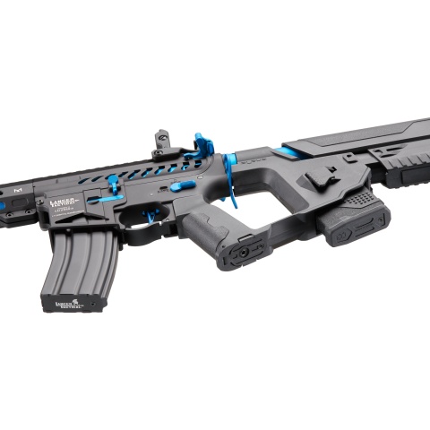 Lancer Tactical Low FPS Enforcer Needletail Skeleton M4 Airsoft Rifle (Color: Black & Navy Blue)