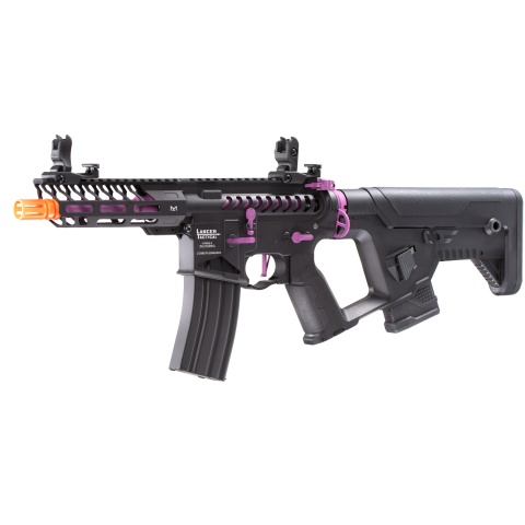 Lancer Tactical Low FPS Enforcer Needletail Skeleton M4 AEG Rifle with Alpha Stock (Color: Black & Purple)