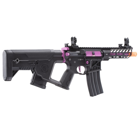 Lancer Tactical Low FPS Enforcer Needletail Skeleton M4 AEG Rifle with Alpha Stock (Color: Black & Purple)