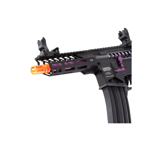 Lancer Tactical Low FPS Enforcer Needletail Skeleton M4 AEG Rifle with Alpha Stock (Color: Black & Purple)
