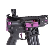 Lancer Tactical Low FPS Enforcer Needletail Skeleton M4 AEG Rifle with Alpha Stock (Color: Black & Purple)