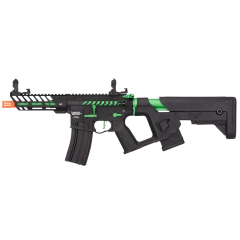 Lancer Tactical Enforcer NEEDLETAIL Skeleton AEG [Low FPS] w/ Alpha Stock (BLACK/GREEN)