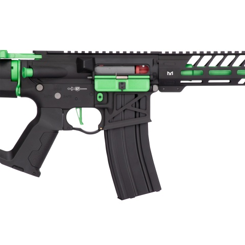Lancer Tactical Enforcer NEEDLETAIL Skeleton AEG [Low FPS] w/ Alpha Stock (BLACK/GREEN)