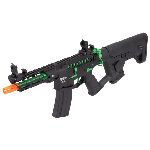 Lancer Tactical Enforcer NEEDLETAIL Skeleton AEG [Low FPS] w/ Alpha Stock (BLACK/GREEN)