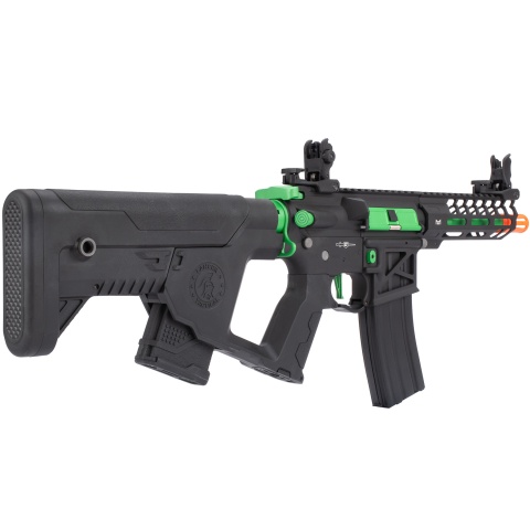 Lancer Tactical Enforcer NEEDLETAIL Skeleton AEG [Low FPS] w/ Alpha Stock (BLACK/GREEN)