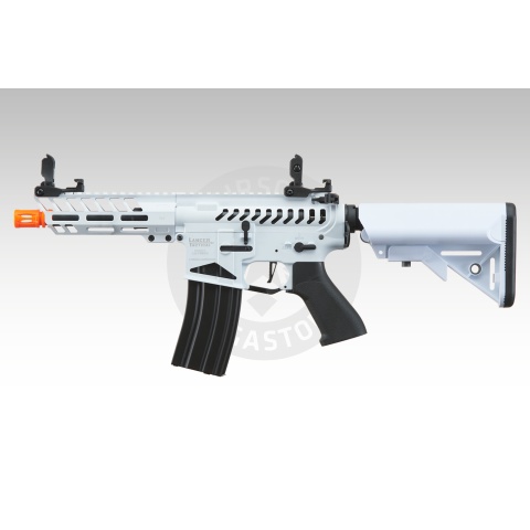 Lancer Tactical Low FPS Enforcer Needletail Skeleton M4 Airsoft Rifle (Color: White and Black)