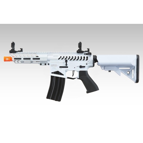 Lancer Tactical Low FPS Enforcer Needletail Skeleton M4 Airsoft Rifle (Color: White and Black)