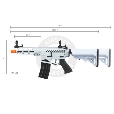 Lancer Tactical Low FPS Enforcer Needletail Skeleton M4 Airsoft Rifle (Color: White and Black)